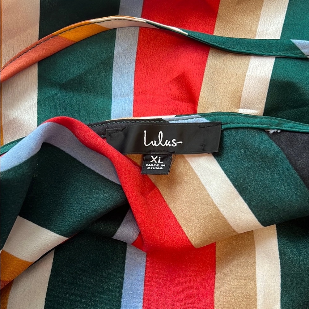 Multicolor Striped Halter Dress - Picture 4 of 4
